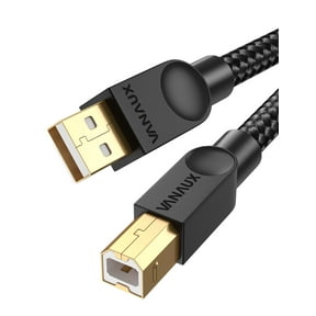 VANAUX USB 2.0 Printer Cable, USB-A to USB-B Scanner Cord for Fax Machine, USB Switch, MIDI Keyboard, 3ft/1m
