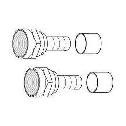VANCO F56X Male, Crimp-On "F" with Separate Crimp Ring RG6/u (10PC PACK) - F56XS