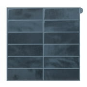 VANCORE 10-Pack Peel and Stick Backsplash Wall Tiles Panels Stickers for Kitchen Bathroom, 12" X 12", Blue