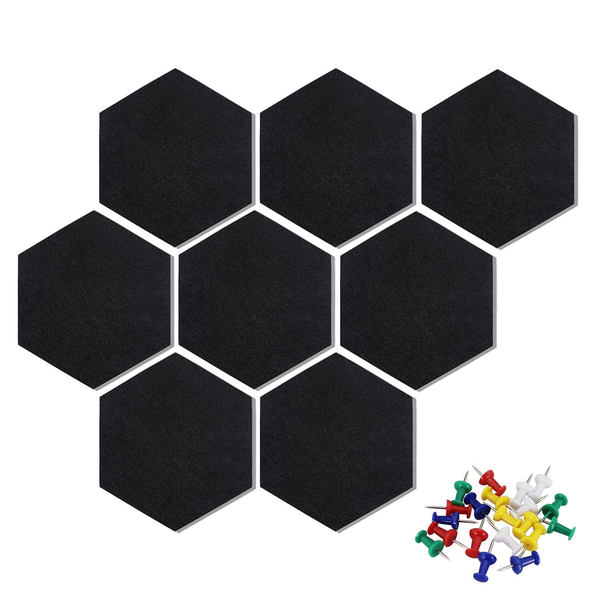 VANCORE Cork Bulletin Board Hexagon - Cork Pin Board Tiles with 20 Push ...