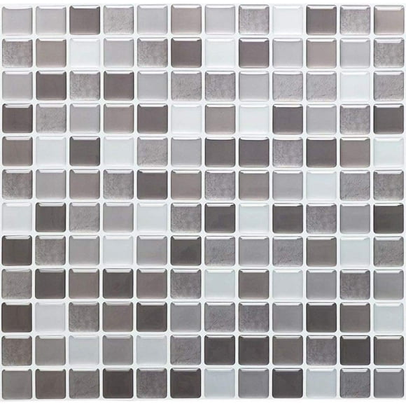 VANCORE Peel and Stick Backsplash Wallpaper Tiles - 9.3"x9.3" 3D Mosaic Self Adhesive Tiles Wall Stickers for Kitchen Backsplash, 10 Pack
