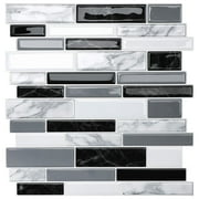 VANCORE Peel and Stick Wall Tiles Kitchen Backsplash, 3D Stick on Tiles, Self Adhesive Subway Tile Stickers Splashbacks for Bathroom 10 Sheets