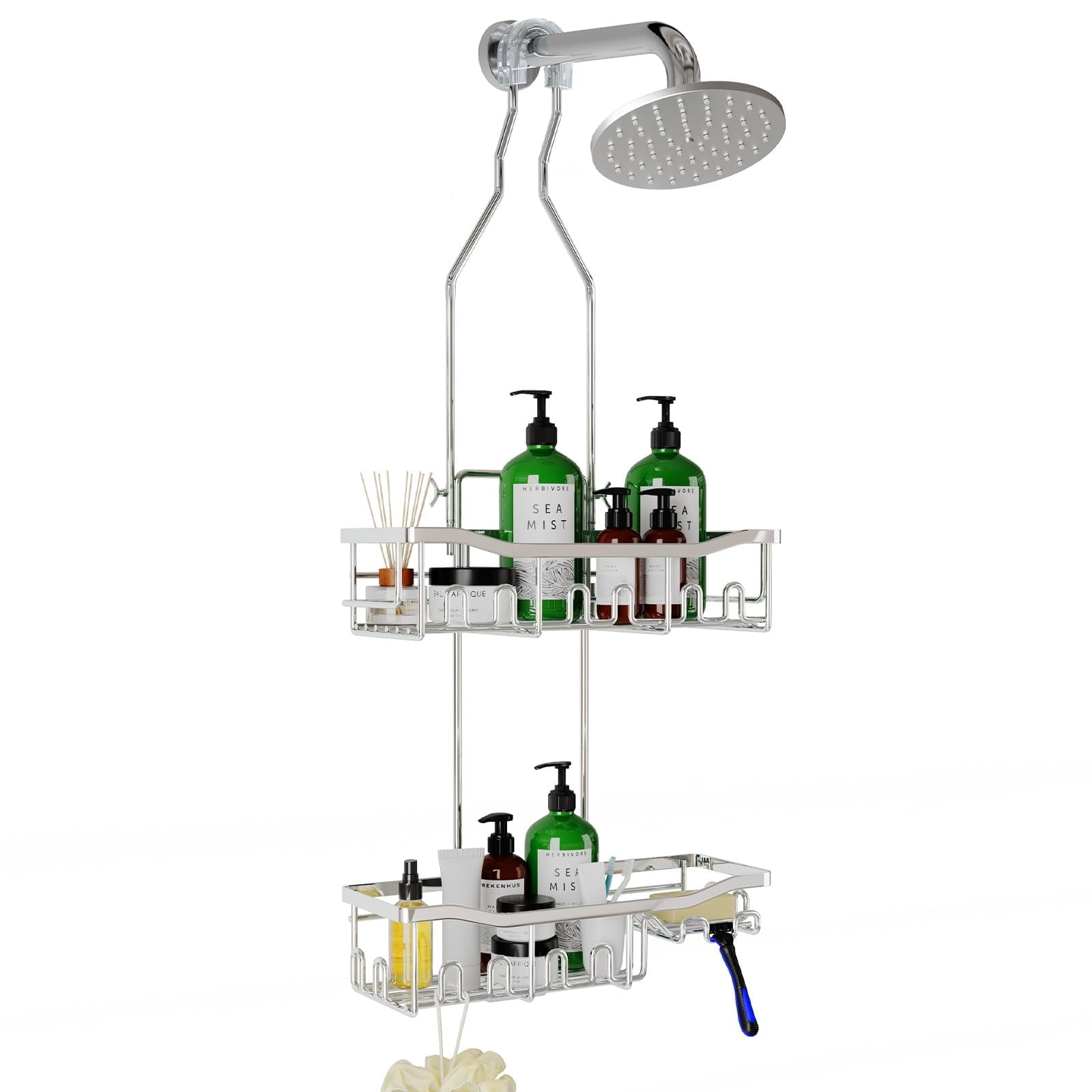 VANCORE Shower Caddy over Shower Head - Extended Length Hanging Shower ...