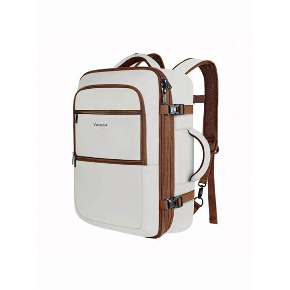 VANCROPAK 40L Airline-Approved Expandable Travel Backpack Water-Resistant for Business College Women Men