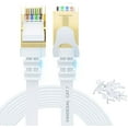 thumbnail image 1 of VANDESAIL Cat 7 Ethernet Cable 50 ft, Triple Shielded Solid Flat Internet Network Computer Patch Cord, Faster Than Cat6/Cat5 Network, Cat7 High Speed LAN Wire with RJ45 for Router, Modem, Gaming, 1 of 7