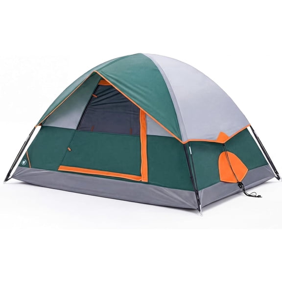 VANECL Camping Tent 2-4 Person Dome Tent with 5 Min Easy Setup Lightweight Waterproof Design for Outdoor Hiking Backpacking and Beach Use, Green