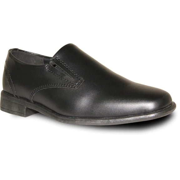 VANGELO Boy TUX-4KID Dress Shoe Formal Tuxedo for Prom, Wedding and School Uniform Black