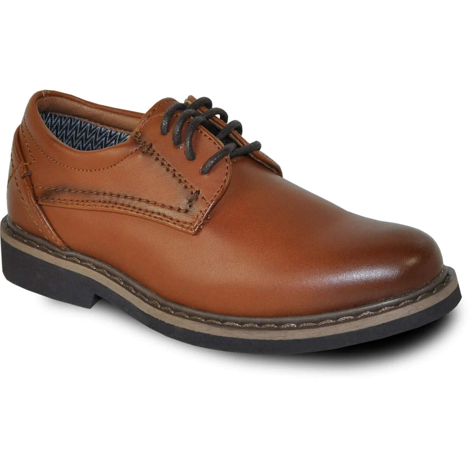 VANGELO Boy VALLO-1PKID Dress Shoe Formal Tuxedo for Prom  Wedding Brown Matte