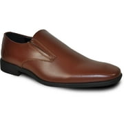 VANGELO Men Dress Shoe Tux-4 Loafer Formal Tuxedo Prom & Wedding Shoe Brown Matte 9 E(W) US