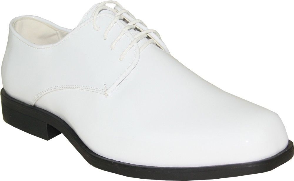 VANGELO Men's Tuxedo Shoe TUX-1 Wrinkle Free Dress Shoe (13 E(W) US, White Patent) - image 1 of 5