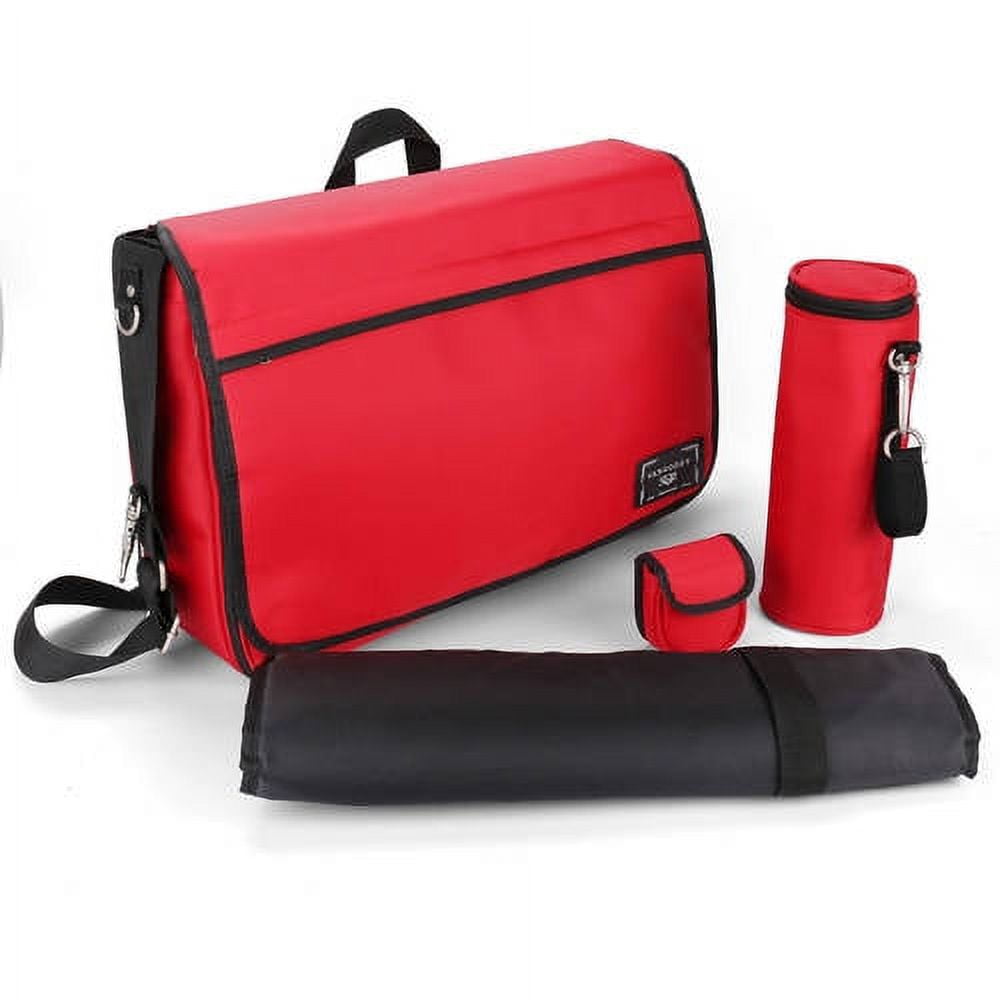 VANGODDY Casy Men or Women's Unisex Baby Diaper Shoulder Bag with Bottle Carrier and Changing Pad