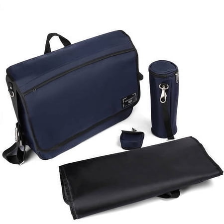 VANGODDY Casy Men or Women's Unisex Baby Diaper Shoulder Bag with Bottle Carrier and Changing Pad