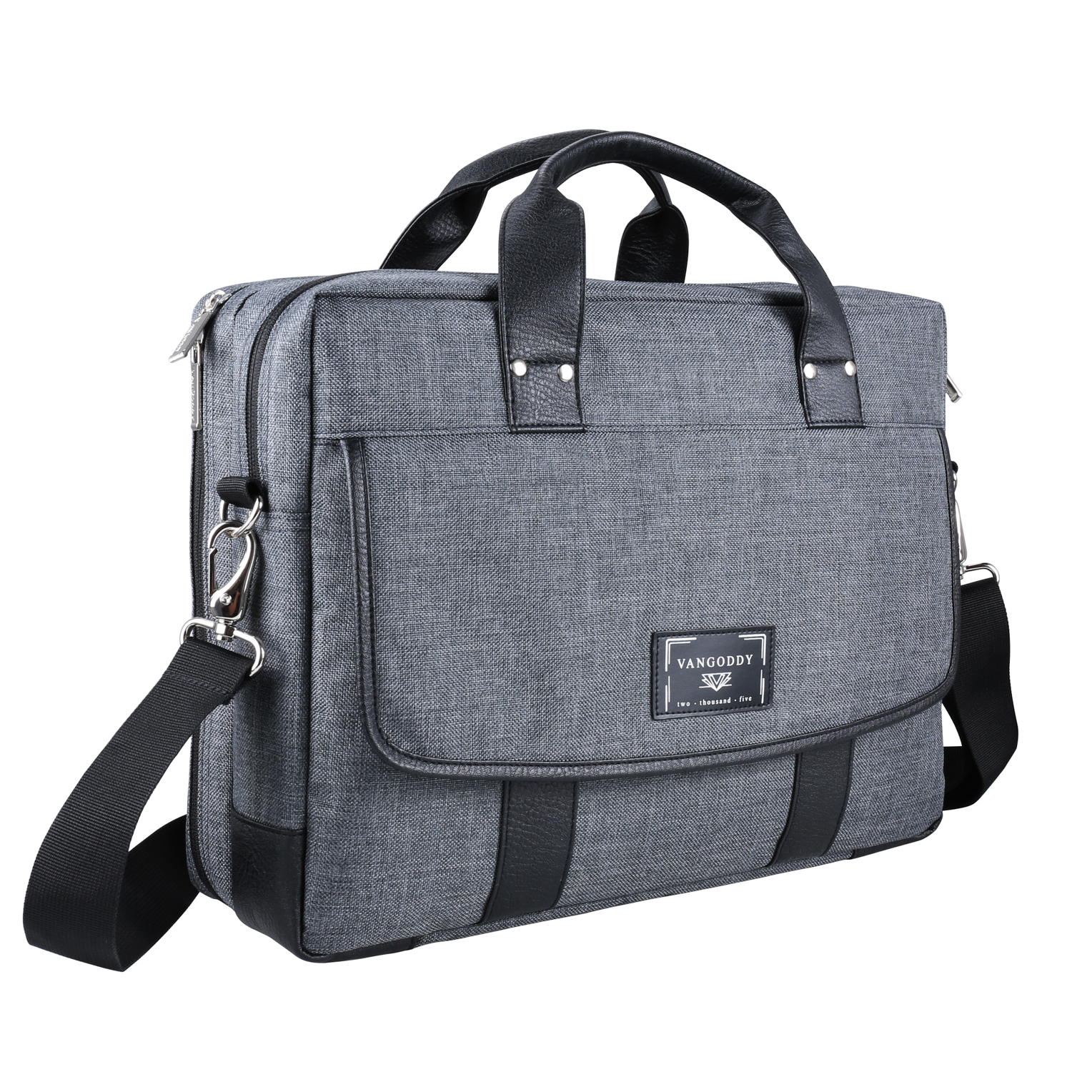 VANGODDY Chrono 17″ Professional Laptop Messenger Bag – Formal Briefcase Style, Padded Protection, for Acer, Alienware, Asus, Dell, Surface & More