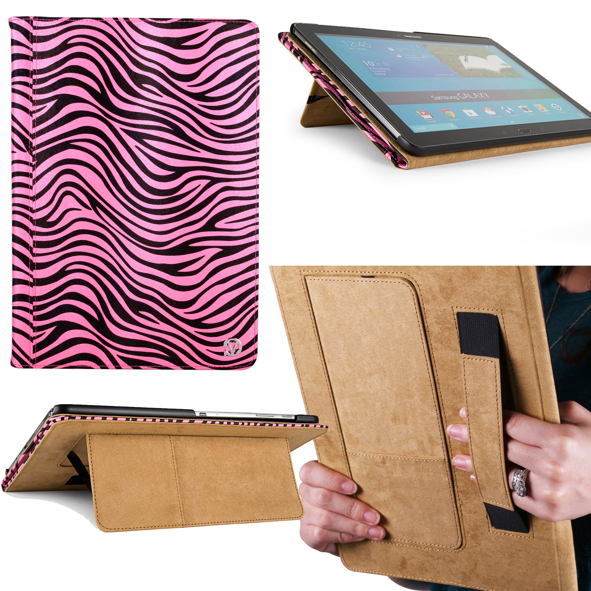 VANGODDY Mary Protective Portfolio Stand Case for Samsung Galaxy Tab 4 (10.1 inch) Exact Perfect Fit
