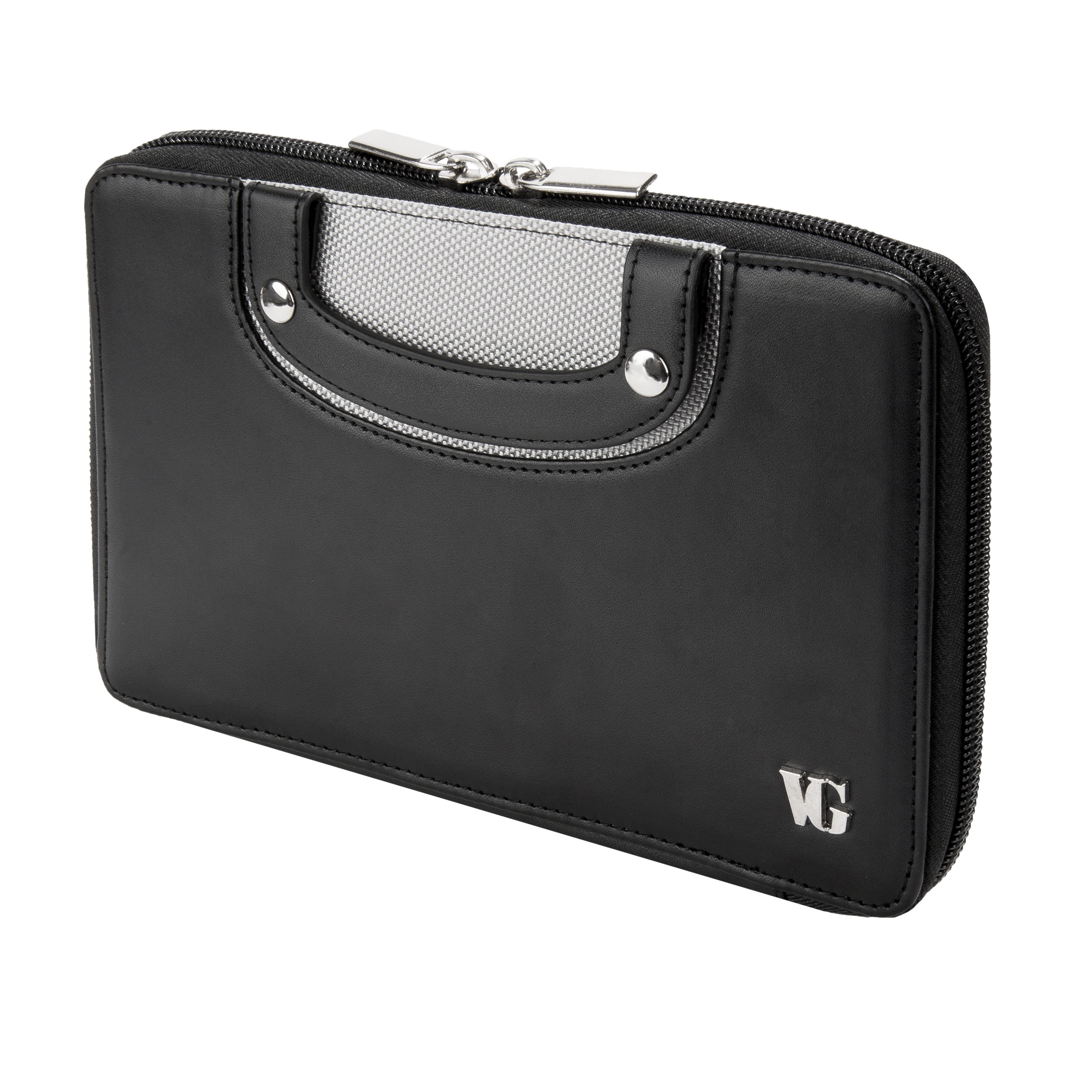 VANGODDY Melrose Protective Leatherette Travel Carrying Case with Handles for 7 inch Tablets up to 7.2 x 5.3 inches