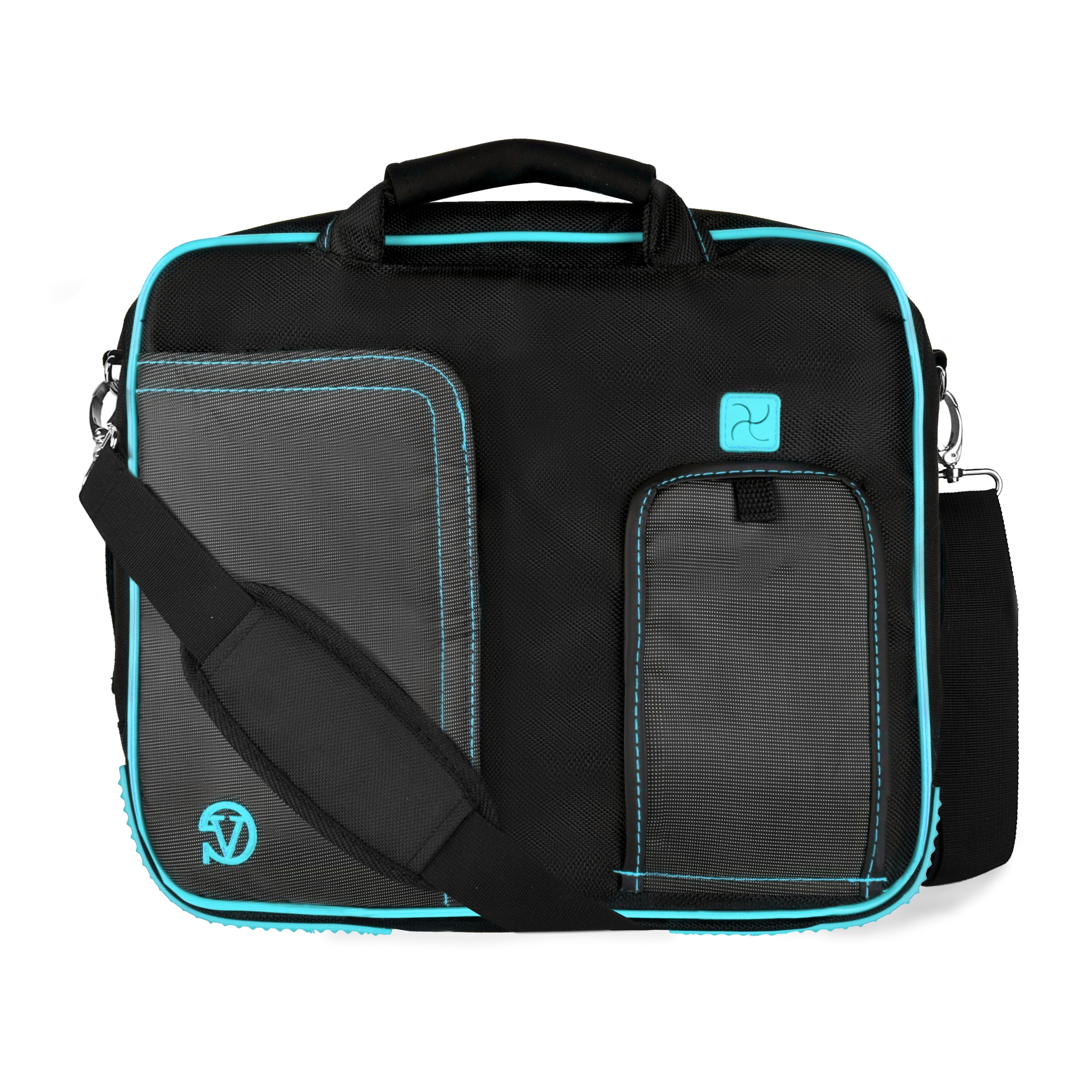 VANGODDY Pindar Universal Laptop / Tablet Messenger Bag for 10, 11 inch Laptops or Tablets with Neoprene sleeve and Headphone Splitter Bundle Package