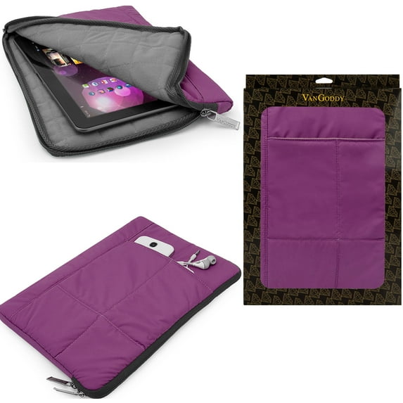 VANGODDY Quilted Tablet Pillow Carrying Sleeve Fits up to 9.7 - 10.1inch tablets (11.25in x 8in Dimensions)