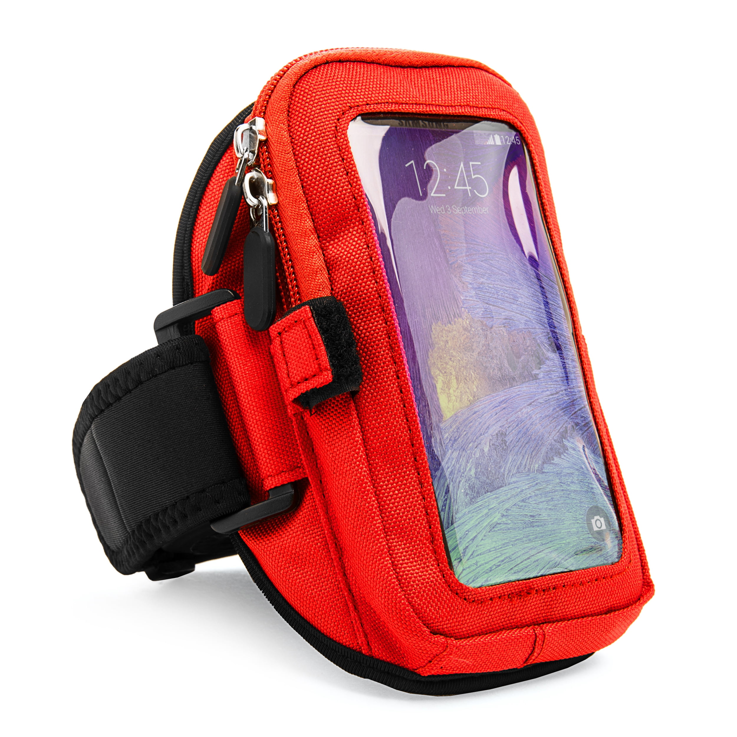 VANGODDY Universal Workout Zippered Armband fits Apple iPhone X, 7, 8, Google Pixel 2, Samsung s8, s8+ and others up to 6" x 3"