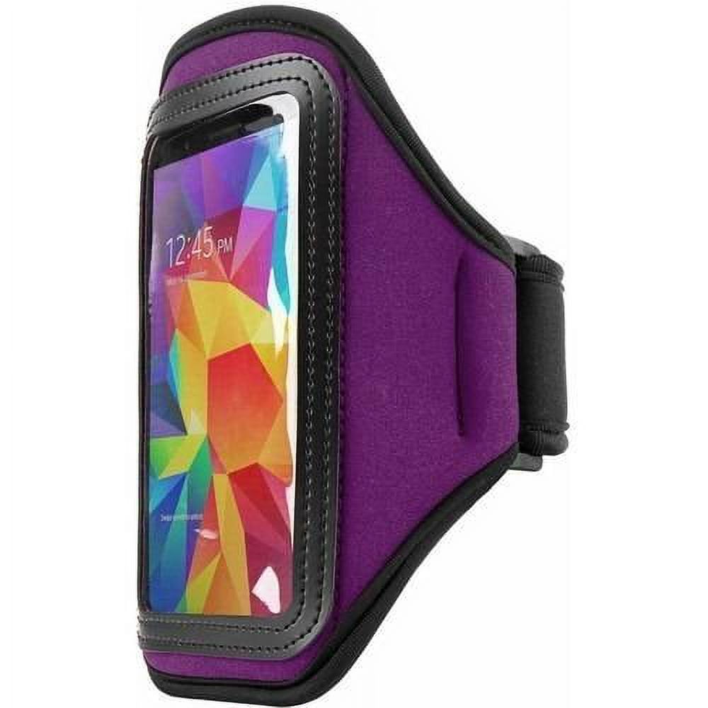 Vangoddy Waterproof Adjustable Padded Fitness Running Workout Armband,20.25in x 7in, Purple