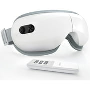 VANI Eye Massager with Heat, Mothers Day Birthday Gifts for Women, Rechargeable Eye Massager with Bluetooth & Music for Eye Strain Relief, Migraine Relief, Reduce Stye Eye, White
