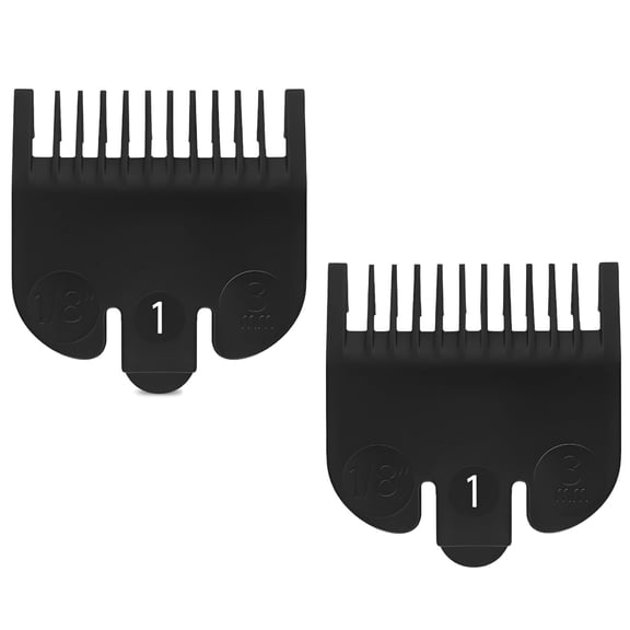 VANIDO #1 Guide Comb Attachment 1/8" (3.0 mm),Professional Clipper Guard Replacement,Trimmer Guards Set,Hair Cutting Guard Attachment (2 Pack)