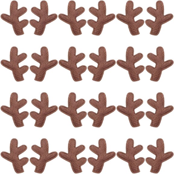 TUWAFE 100 Pcs Styles Christmas Brown Reindeer Elk Horn Hair Accessories Mini Antlers