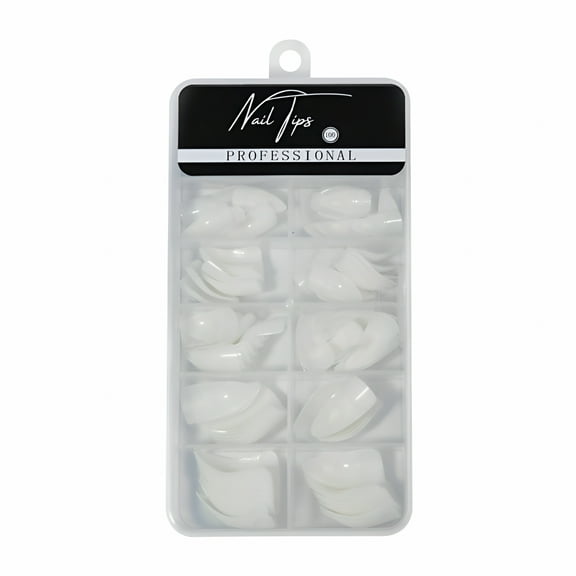 VANIDO 100Pcs Curved Deeply Curved Half Cover Long Tapered Square Claw False