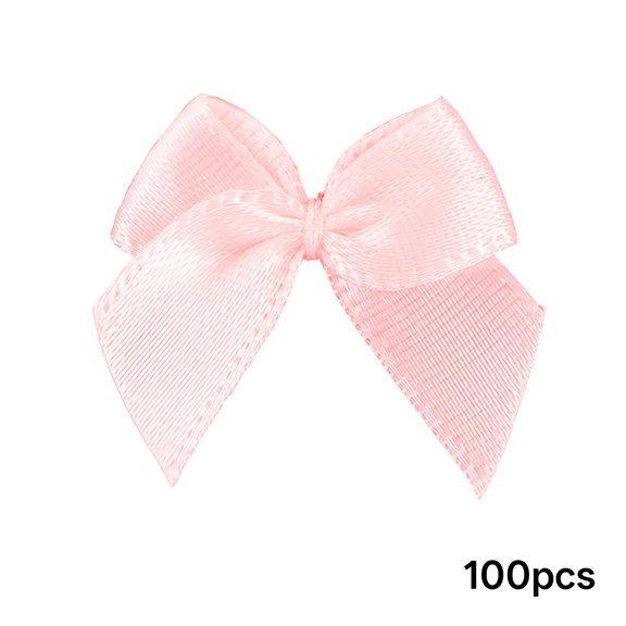 VANIDO 100Pcs Pink Mini Bows for Girls Crafting and Hair Clips