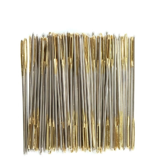 VANIDO 100pcs Golden Tail Needle Cross Stitch Embroider DIY Needlework Needles
