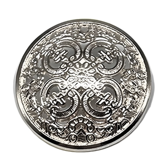 VANIDO 10Pcs Round Metal Buttons Hollow Carved Sewing for Jacket Suits Sweaters Crafts Gold 15mm
