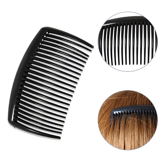 TUWAFE 2 French Side Combs Pack Curved Tortoise Shell Flexible Durable Cellulose Hair