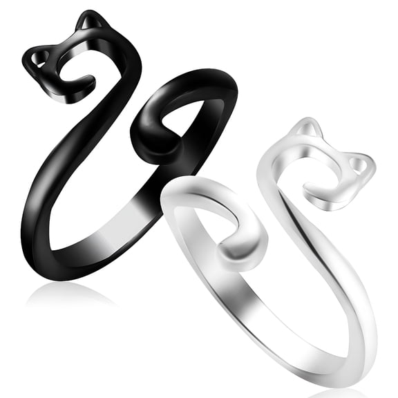 VANIDO 2 Pcs Crochet Rings Crochet Tension Rings Crochet Yarn Guide Ring Knitting Ring Alloy Open Finger Rings