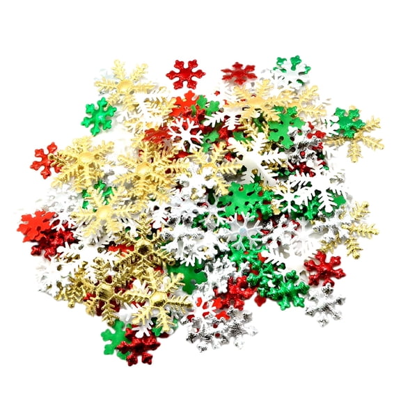 VANIDO 200 Snowflake Embellishments Crafts Flatback Buttons for Bow