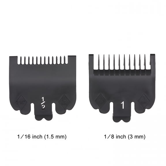 VANIDO 2PCS Cutting Guide Comb Hairdressing Tool 1.5mm 3mm Set Limit Comb Set Compatible with Electric Hair Clipper