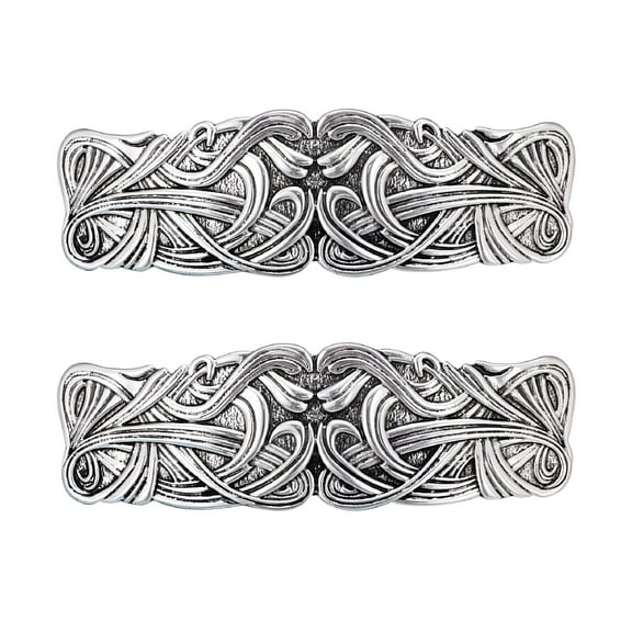 VANIDO 2pcs Women Retro Style Large Hair Clip Handmade Metal Barrette