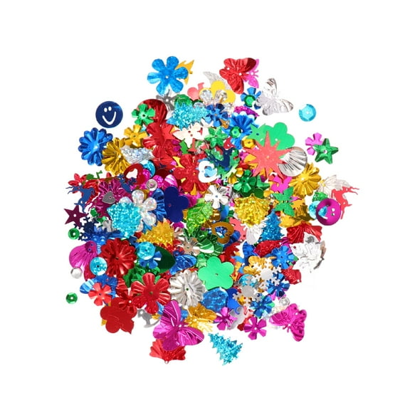VANIDO 30 Grams Multi-shaped Glitter Confetti Colorful Sequins for DIY Crafts and Decoration (Flower Pattern)