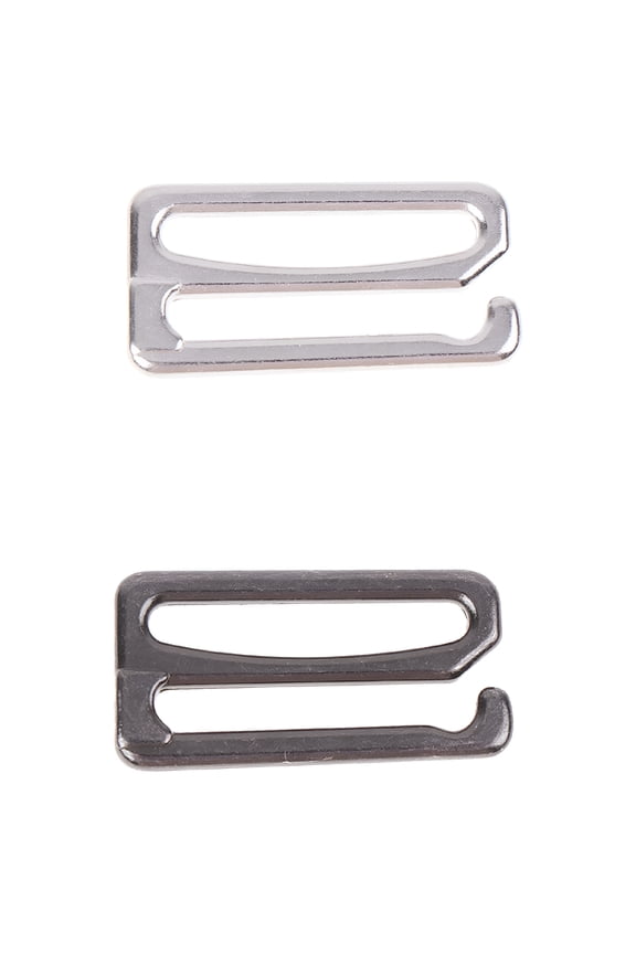 30pcs Bra Buckle Adjustment Strap Slides Underwear Buckle Sewing Clips Clasp Hooks for Women Girls (Black and Silver)