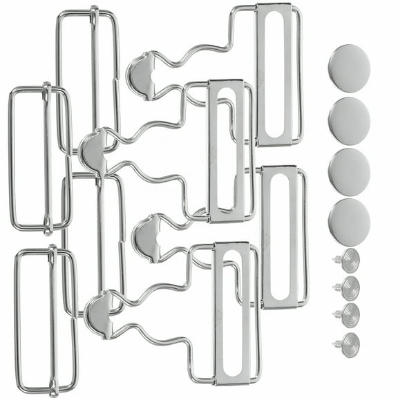 VANIDO 4 Pcs Men's Jeans Gourd Buckle Fix Bib Overalls Bib Overall Hooks Sew Overall Strap Hooks Bib Pants Buttons Man