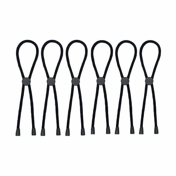 VANIDO 6PC Afro Puff Ponytail Ties Adjustable Hair Ties Long Hairband for Thick Natural Curly Hair Bun Long Headband Ties