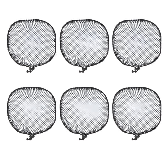 VANIDO 6pcs Elastic Drawstring Ponytail Net, DIY Mesh Hairdressing Tool for Men and Women, Soft Stretchy Wig Making Cap for Securing Natural Hair