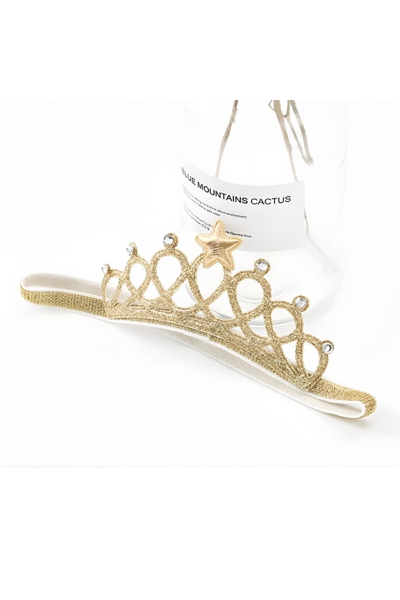 Baby Girls Cute Crown Hairband Infants Princess Girl Headband Hair Accessories, Gold