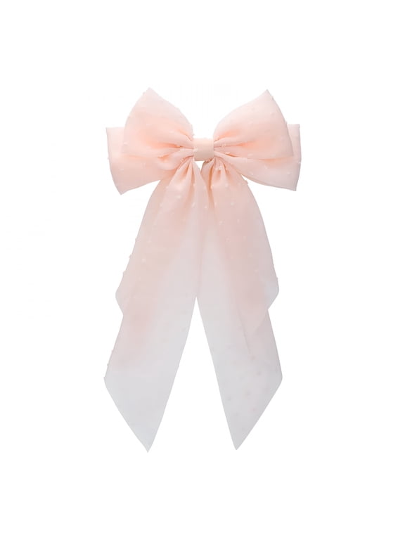 Big Bows Ribbon Hair Bows Large Hair Bows Long Tail Clip Ponytail for Girls
