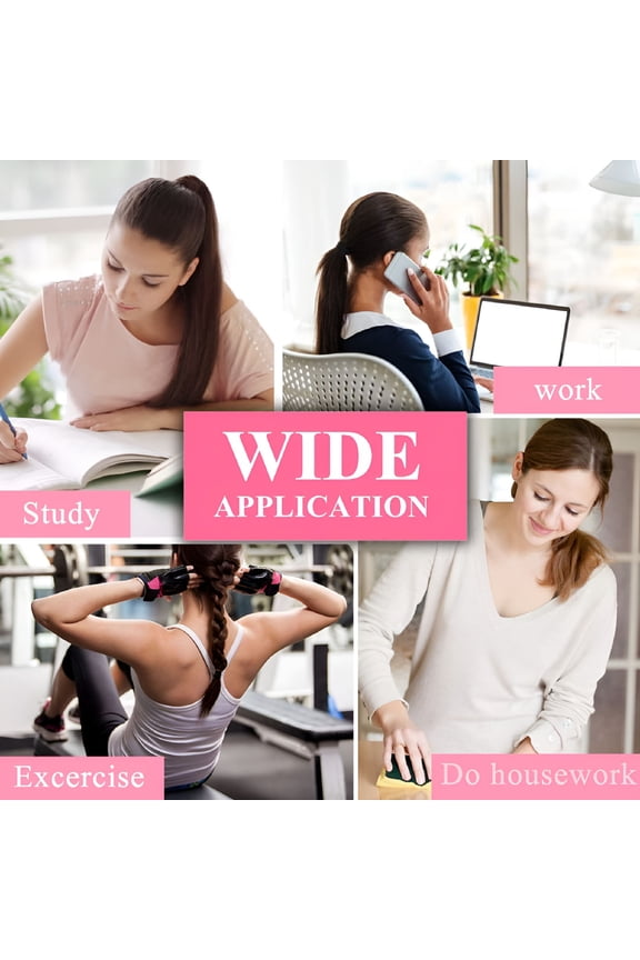 Black Hair Ties for Thick Hair - 100 Pieces for Daily Use