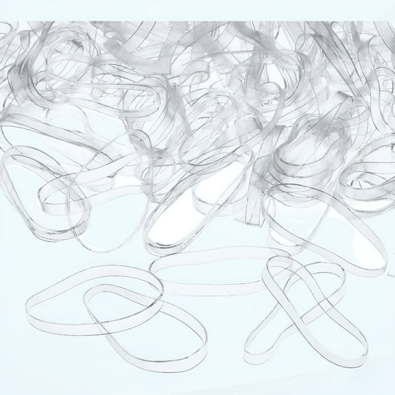 VANIDO Clear Elastic Bands Hair Rubber Bands, 500 Pieces