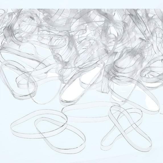 VANIDO Clear Elastic Bands Hair Rubber Bands, 500 Pieces