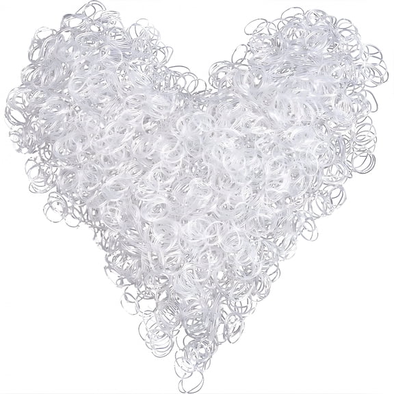 VANIDO Clear Elastic Hair Rubber Bands, 500pcs Mini Small Clear Ponytail Elastics Holders for Kids Girls Hair