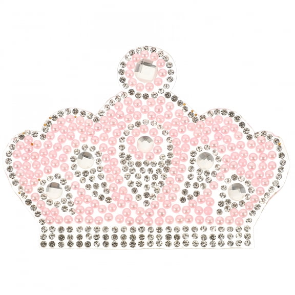 VANIDO Crown Patch Iron On Patch Embroidery Rhinestones Applique Decoration DIY Clothing Accessory