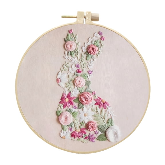 VANIDO DIY Punch Needle Kit for Beginners Daisy Flower with Hoop Craft Set Embroidery for Adults and Kids