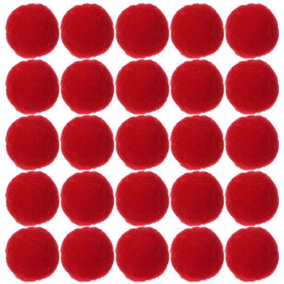 VANIDO Decorative Pompom Balls 150Pcs Red Fluffy for Clothing Embellishment and Diy Accessories Red Pom Poms