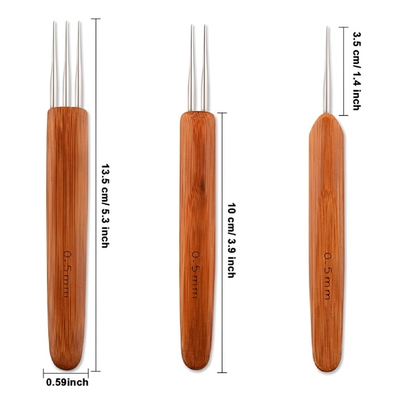 VANIDO Dreadlock Hair Interlocking Needles,Instant Dreadlocks Maintenance Tools,Crochet Extension